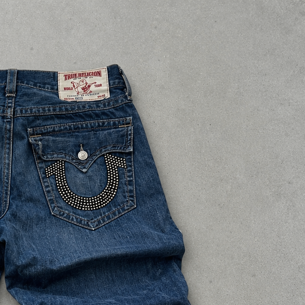 Y2K Vintage True Religion Bootcut Jeans Blau Limited (W33 | DE 48)