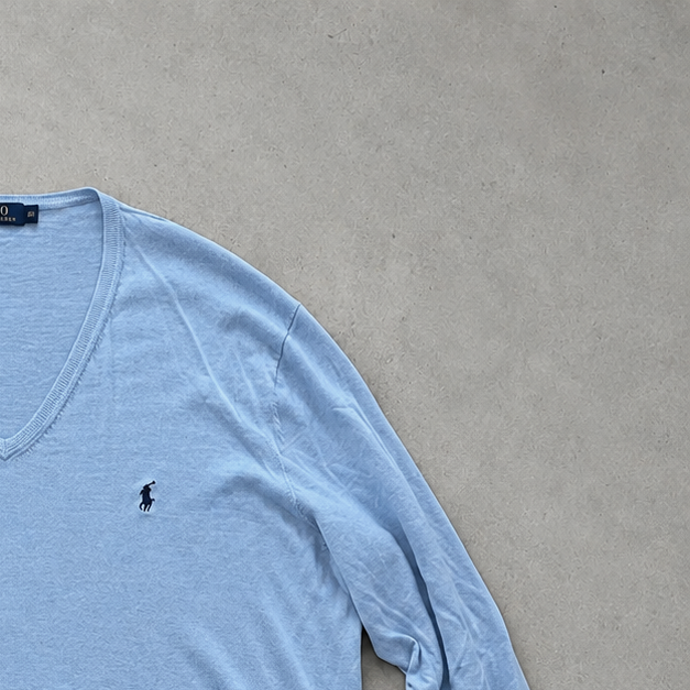 Polo Ralph Lauren Sweater Hellblau Rare (XXL) Stitched Logo