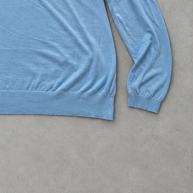 Polo Ralph Lauren Sweater Hellblau Rare (XXL) Stitched Logo
