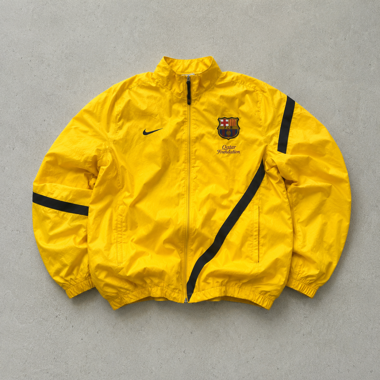 FC Barcelona Vintage Nike Jacket Yellow Rare (M)