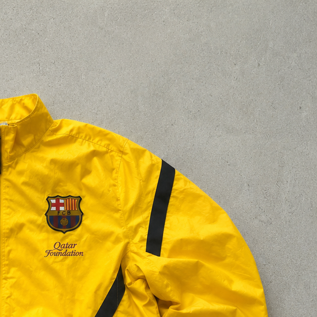 FC Barcelona Vintage Nike Jacket Yellow Rare (M)