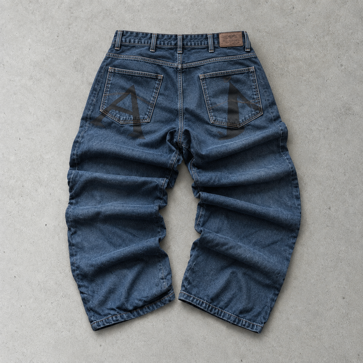 Y2K Armani Jeans Straight Leg Jeans Navy Rare (L)