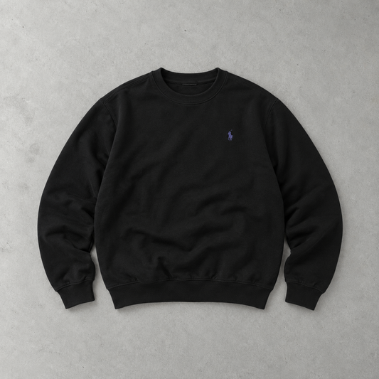 Y2K Ralph Lauren Sweater Schwarz Rare (L)