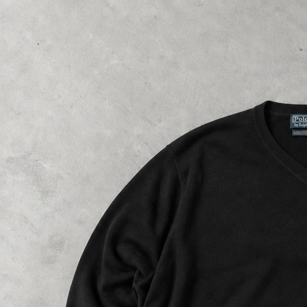 Y2K Ralph Lauren Sweater Schwarz Rare (L)