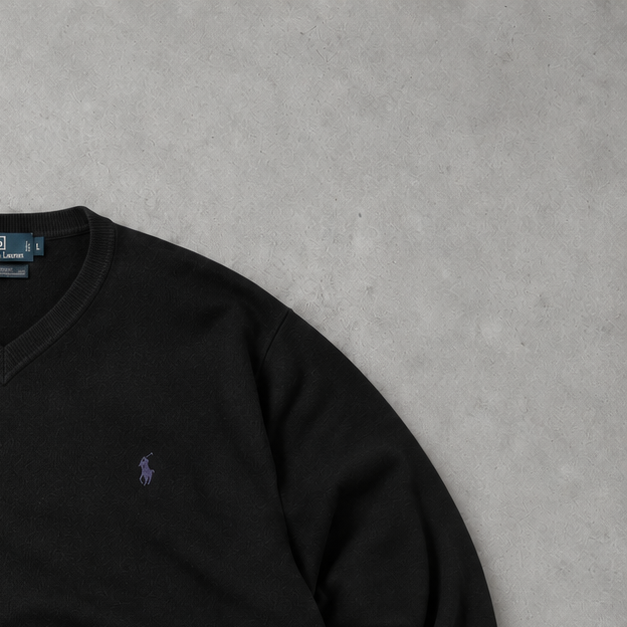 Y2K Ralph Lauren Sweater Schwarz Rare (L)