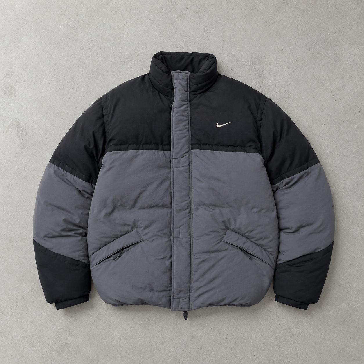 90s Nike Puffer Jacket Schwarz, Grau Limited (Size M)