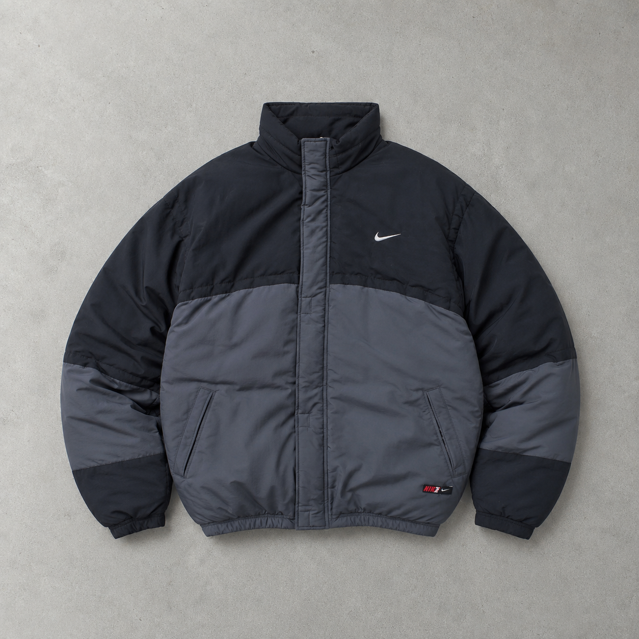 90s Nike Puffer Jacket Schwarz, Grau Limited (Size M)