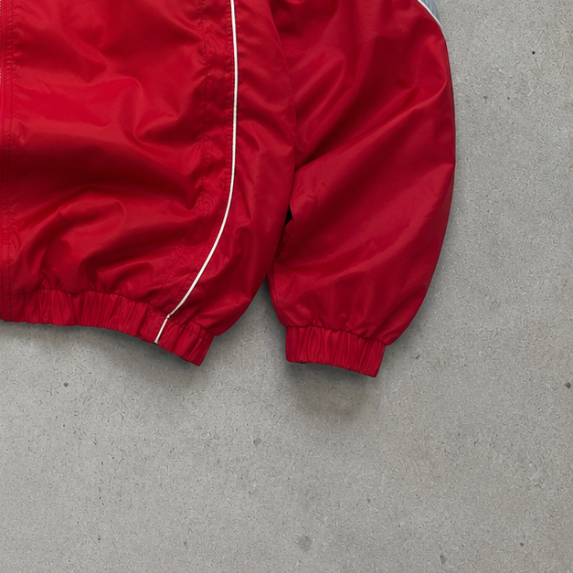 00s Vintage Nike Track Jacket Red, Grey Rare (L)