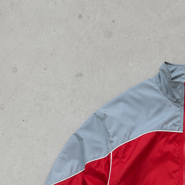 00s Vintage Nike Track Jacket Red, Grey Rare (L)