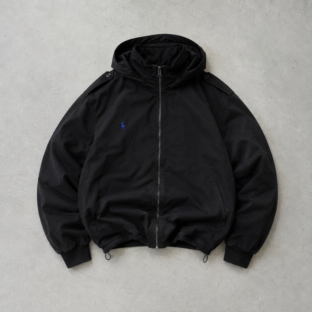 Ralph Lauren Jacket Black Rare (S) Stitched Logo