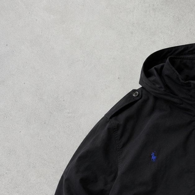 Ralph Lauren Jacket Black Rare (S) Stitched Logo