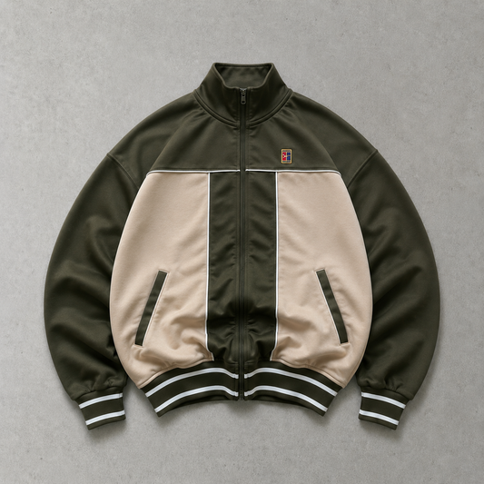 Nike Vest Dunkelgrün, Beige Rare (XL) Stitched Logo