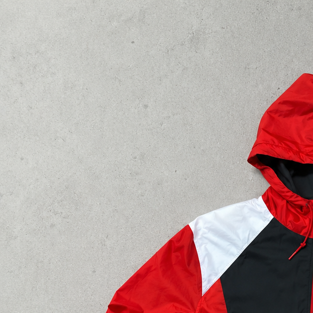 Y2K Vintage Nike Windbreaker Red, Bunt Rare (XL)