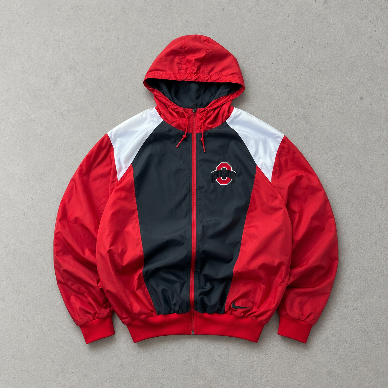 Y2K Vintage Nike Windbreaker Red, Bunt Rare (XL)