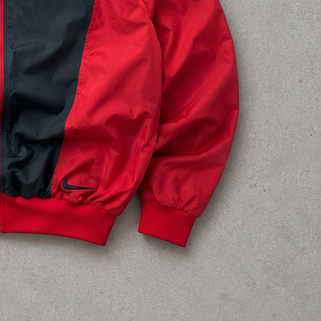 Y2K Vintage Nike Windbreaker Red, Bunt Rare (XL)