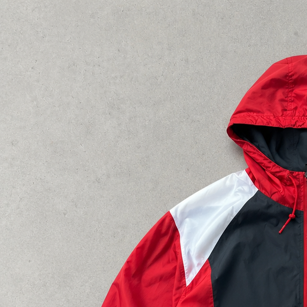 Y2K Vintage Nike Windbreaker Red, Bunt Rare (XL)
