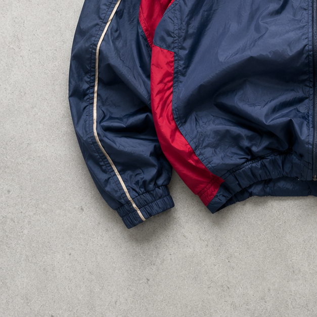 Nike Windbreaker Rot, Marineblau Rare (XL) Stitched Logo