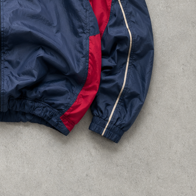 Nike Windbreaker Rot, Marineblau Rare (XL) Stitched Logo
