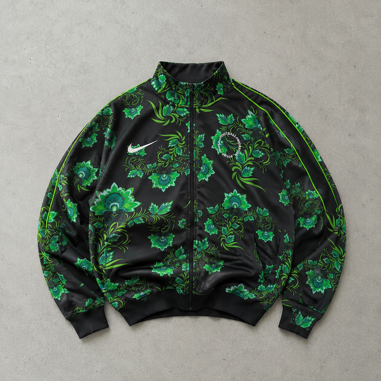 2018 Nike Track Jacket Schwarz, Grün Rare (XL) Stitched Logo