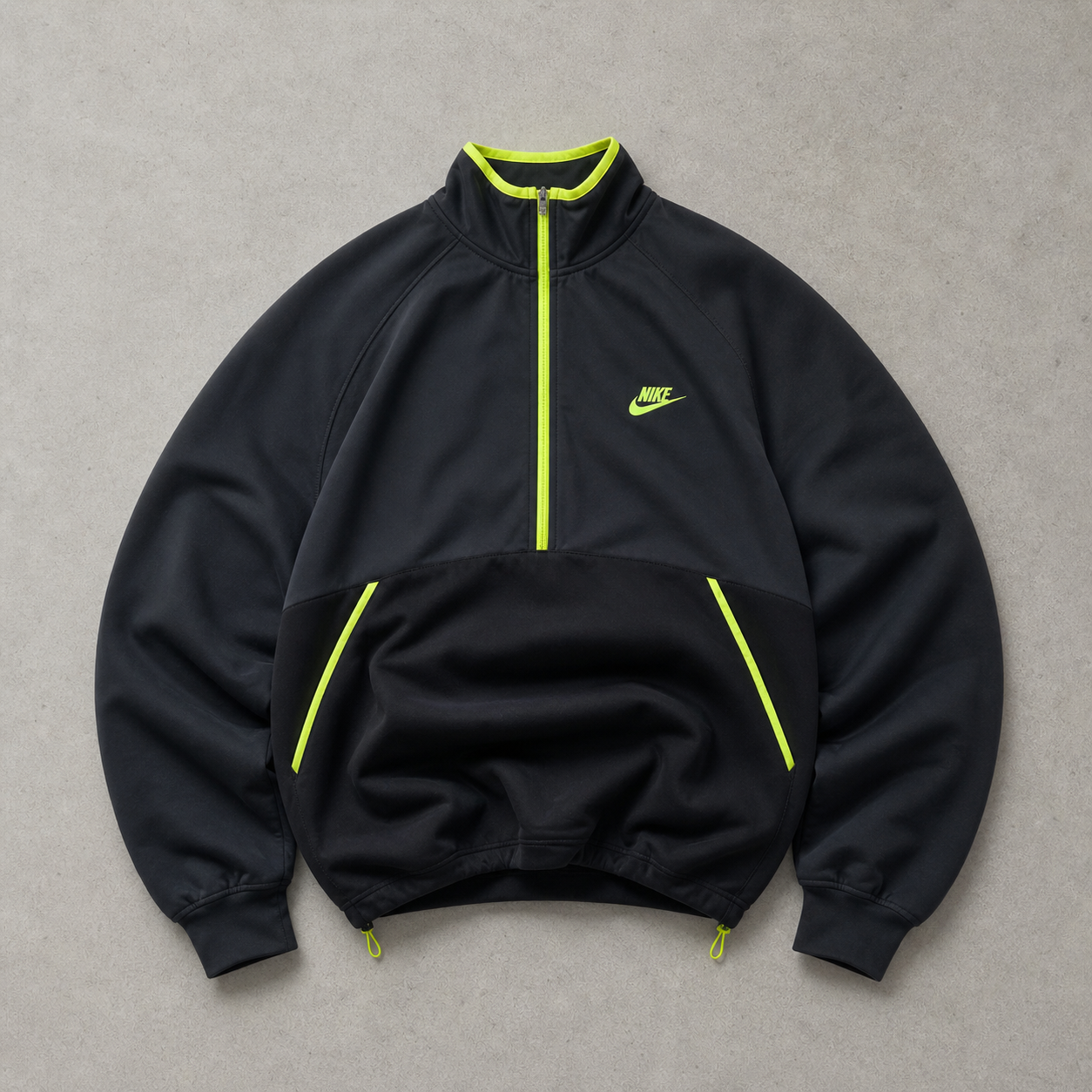 Nike Fleece Jacket Schwarz, Gelb Limited (XL) Stitched Logo