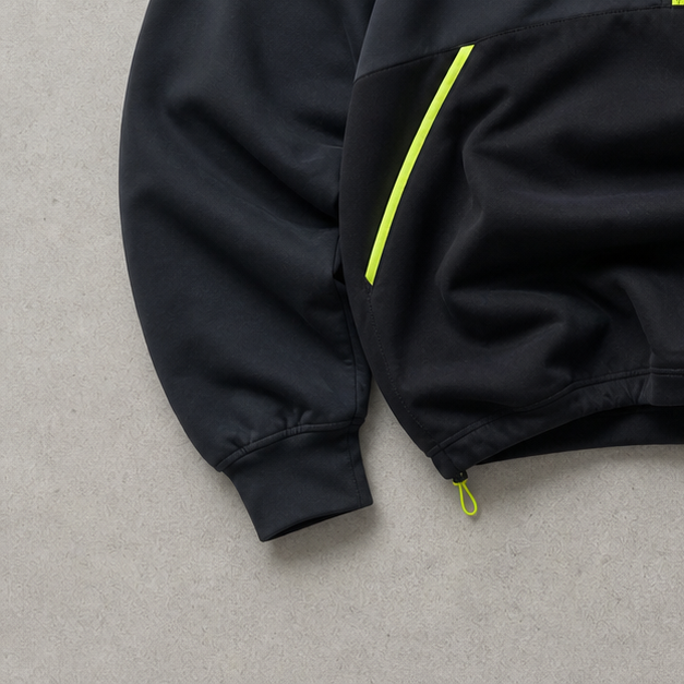 Nike Fleece Jacket Schwarz, Gelb Limited (XL) Stitched Logo