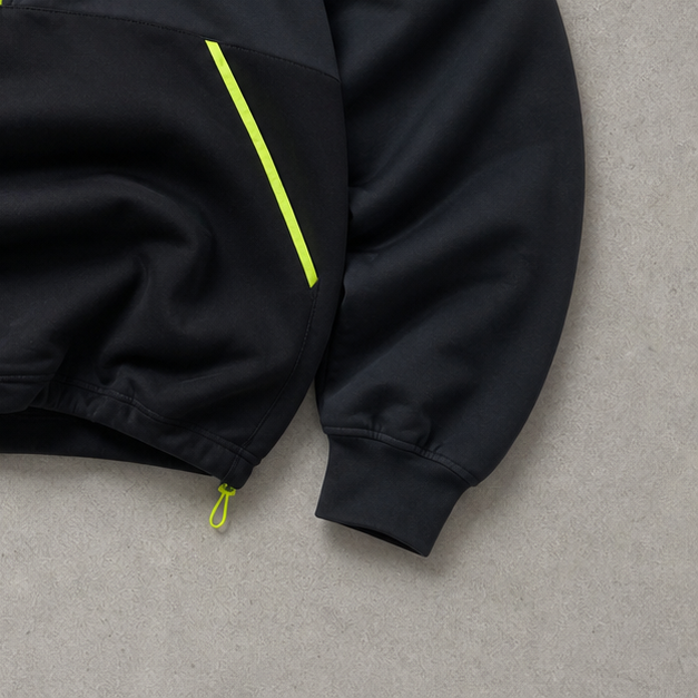 Nike Fleece Jacket Schwarz, Gelb Limited (XL) Stitched Logo