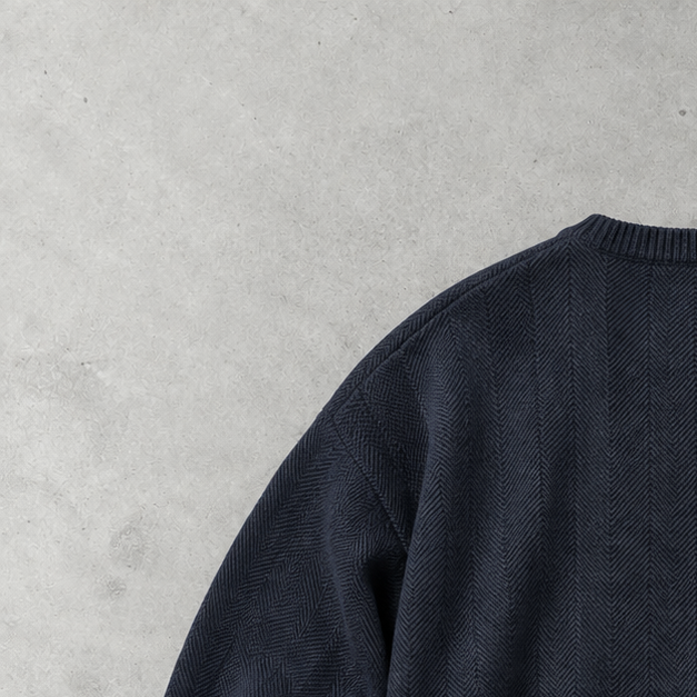 Ralph Lauren Sweater Marineblau Rare (XL) Stitched Logo