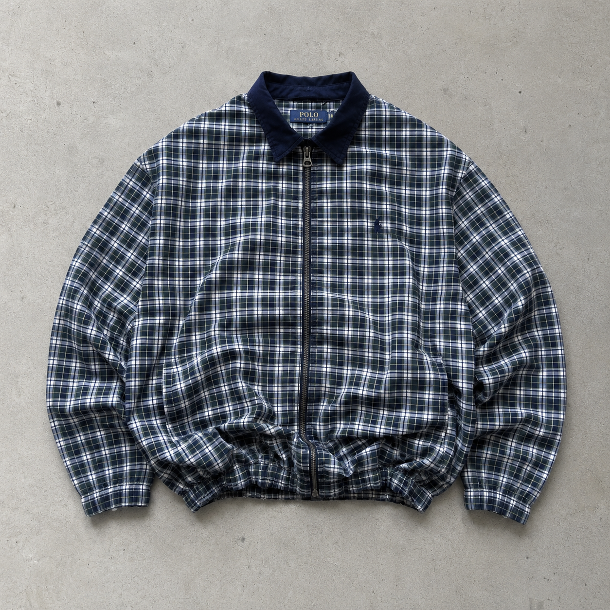Ralph Lauren Jacket Navy White Rare (S) Stitched Logo