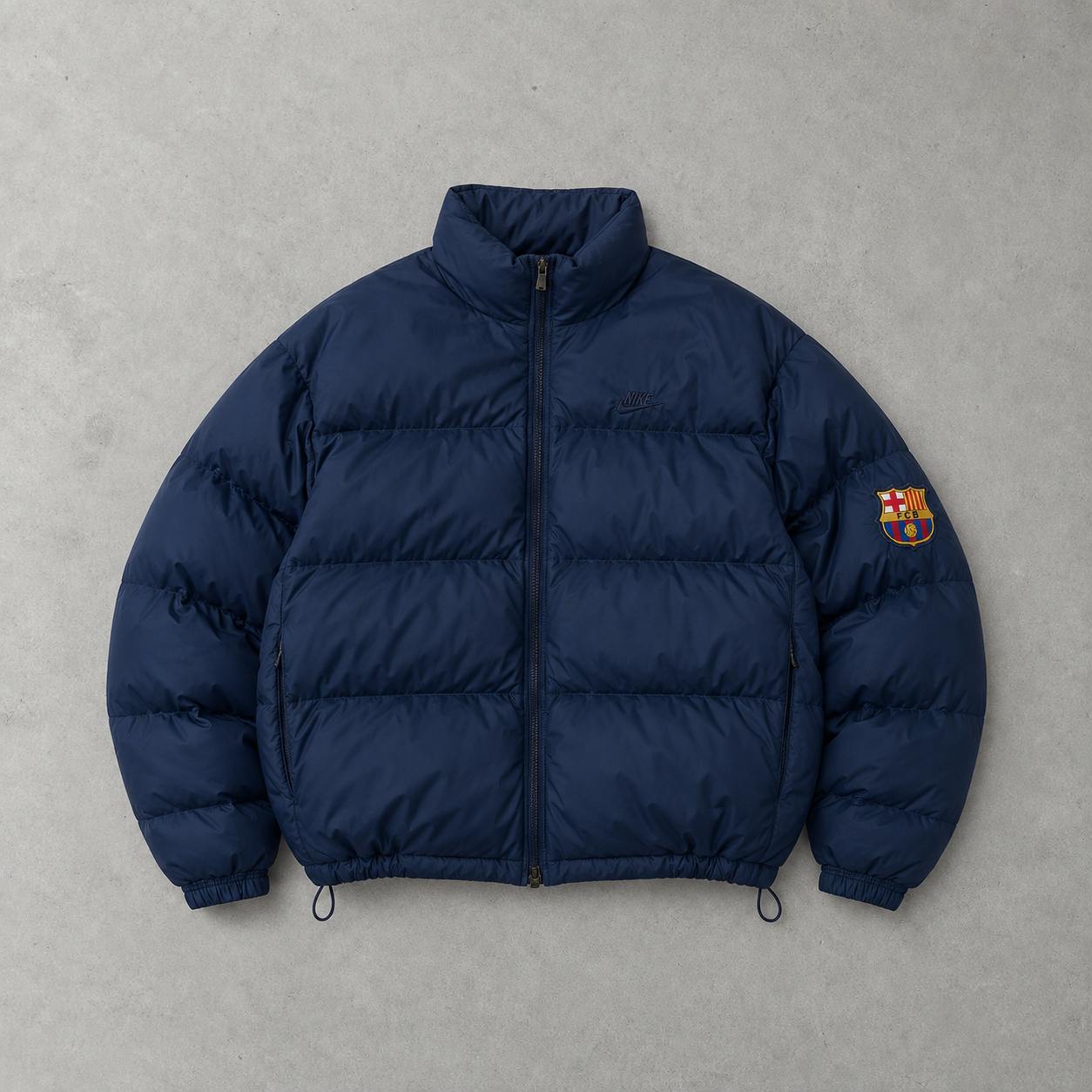 FC Barcelona Nike Puffer Jacket Marineblau Rare (Size L)