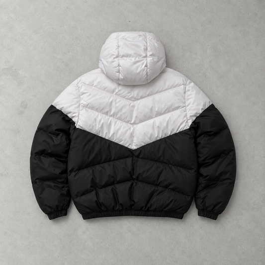 Nike Pufferjacke Schwarz / Weiß Selten (M)