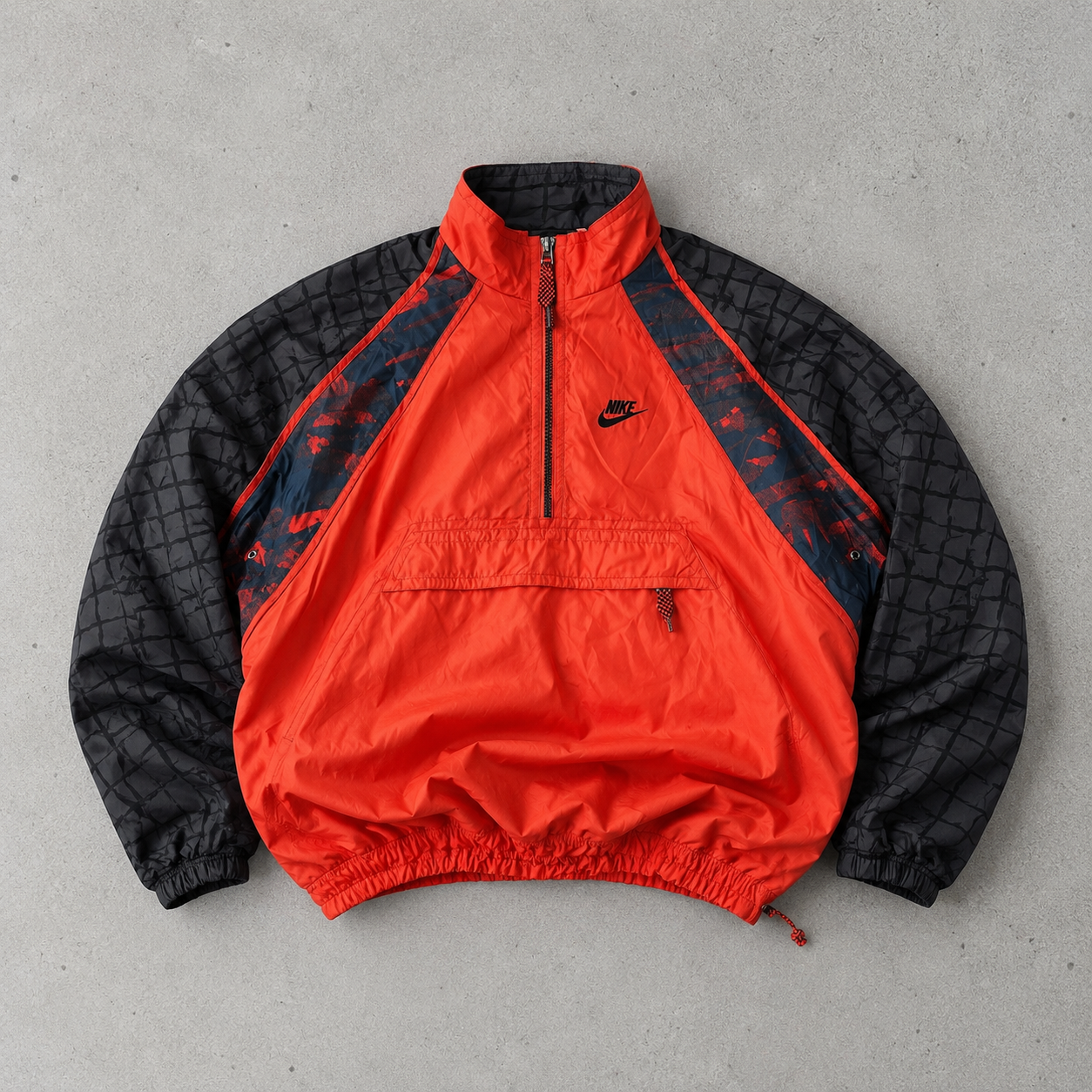 90s Y2K Nike Windbreaker Grey, Orange Limited (S)