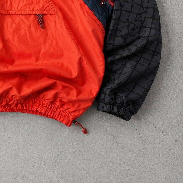 90s Y2K Nike Windbreaker Grey, Orange Limited (S)