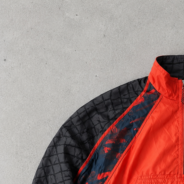 90s Y2K Nike Windbreaker Grey, Orange Limited (S)