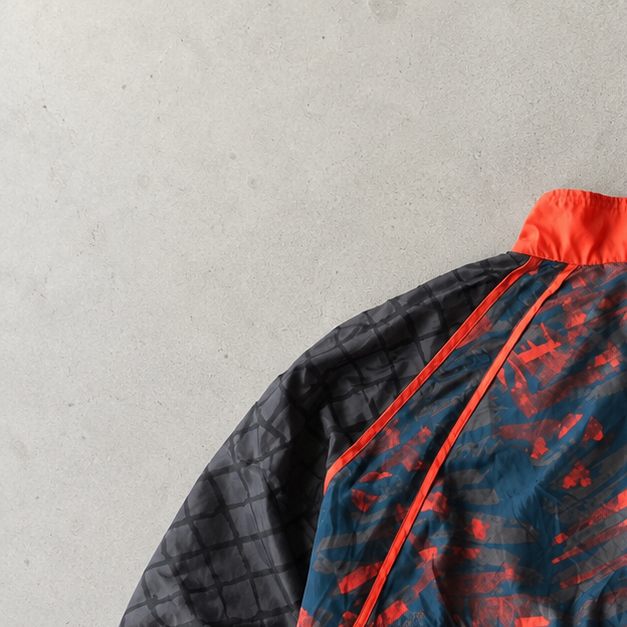 90s Y2K Nike Windbreaker Grey, Orange Limited (S)