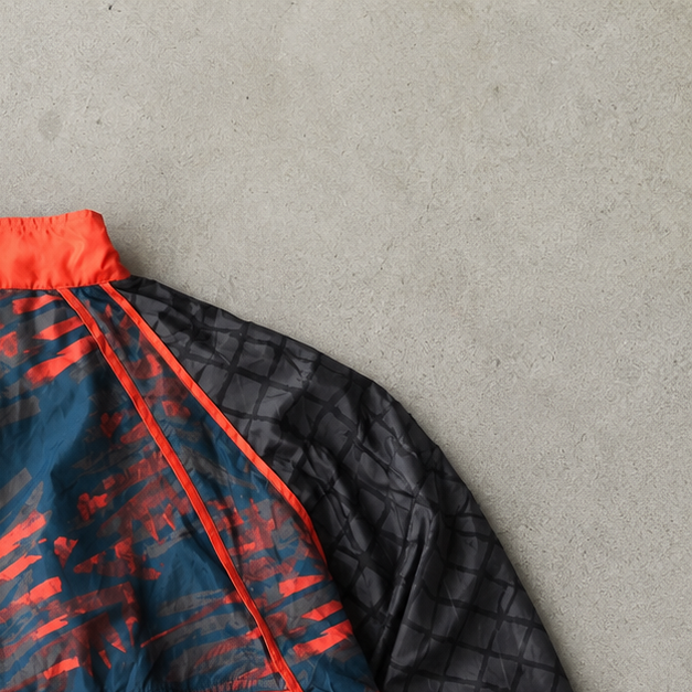 90s Y2K Nike Windbreaker Grey, Orange Limited (S)