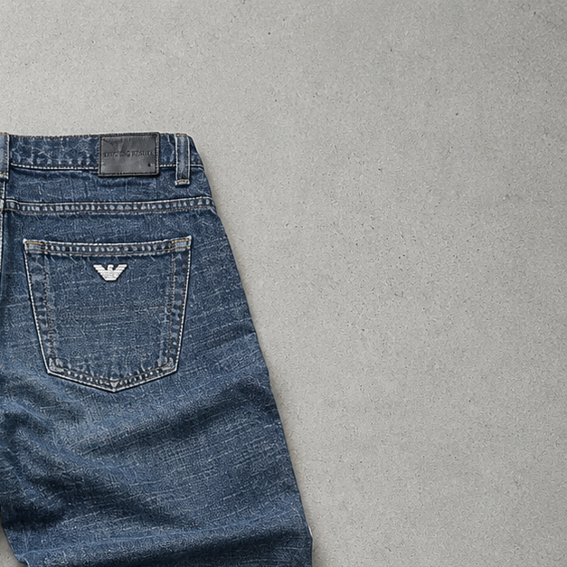 Vintage Armani Jeans Straight Fit Jeans Blau Limited (S)