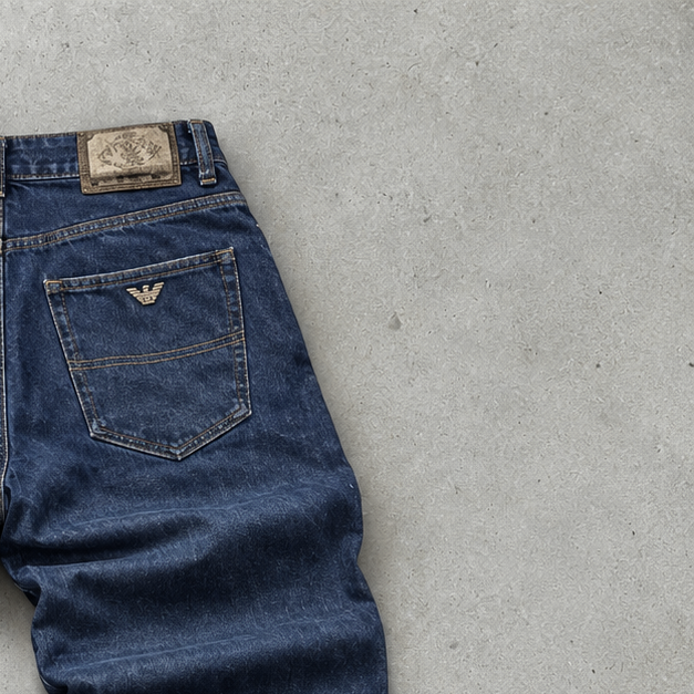 Y2K Armani Jeans Straight Fit Jeans Navy Limited (W34 | DE 50)