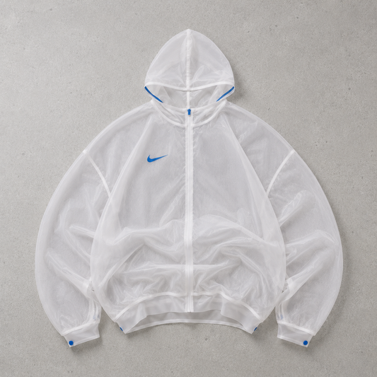 Nike Windbreaker Weiß, Klar Limited (L) Stitched Logo