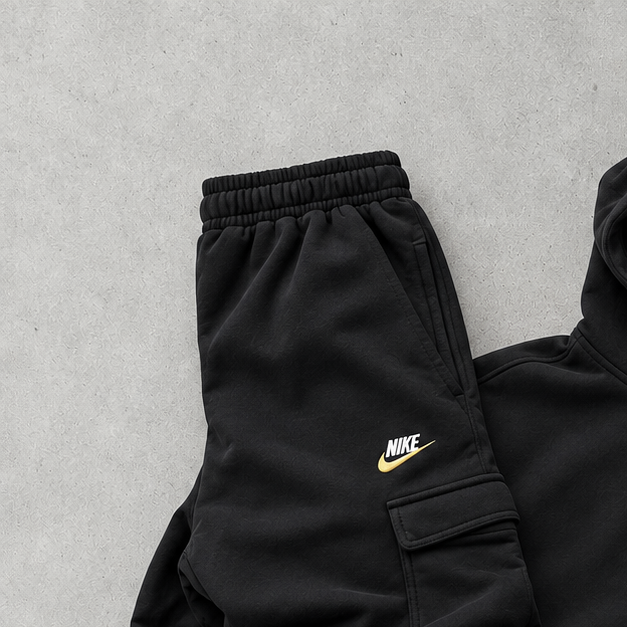 Nike Tracksuit Black Rare Stitched Logo (L)