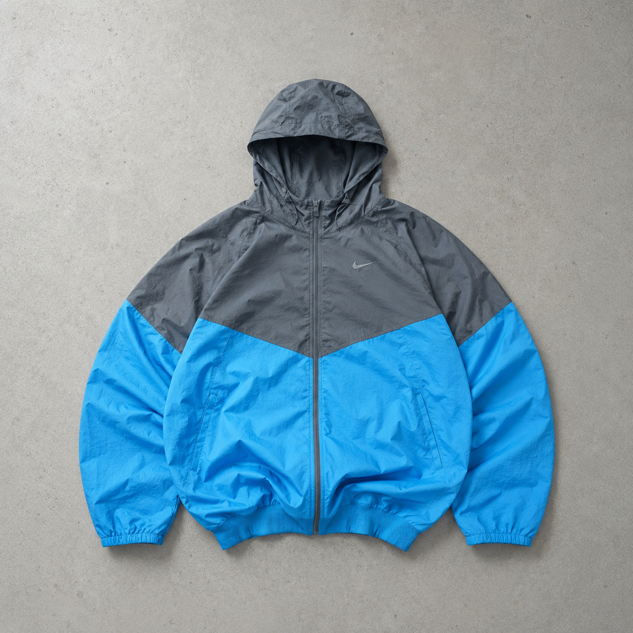 Nike Jacket Grey, Blue Rare (Size L)