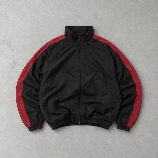 98 Adidas Trainingsjacke Schwarz/Rot Rar (S)