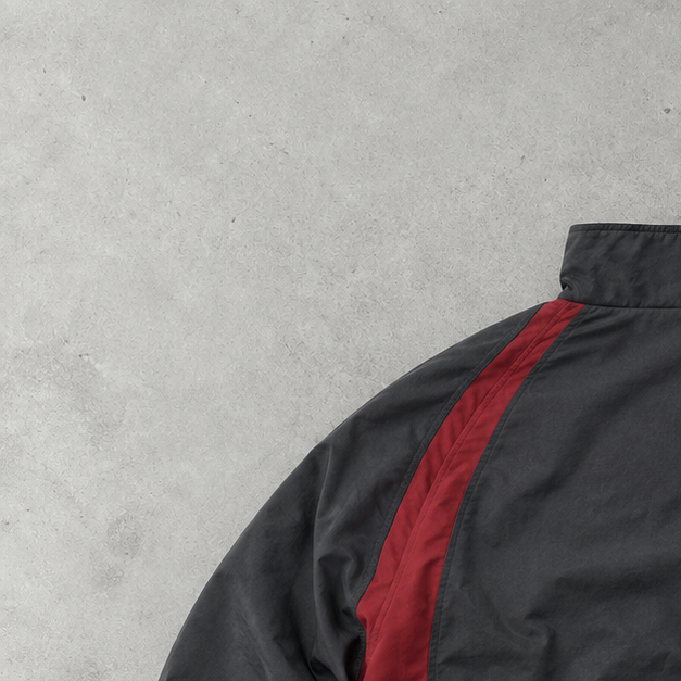98 Adidas Track Jacket Black/Red Rare (S)