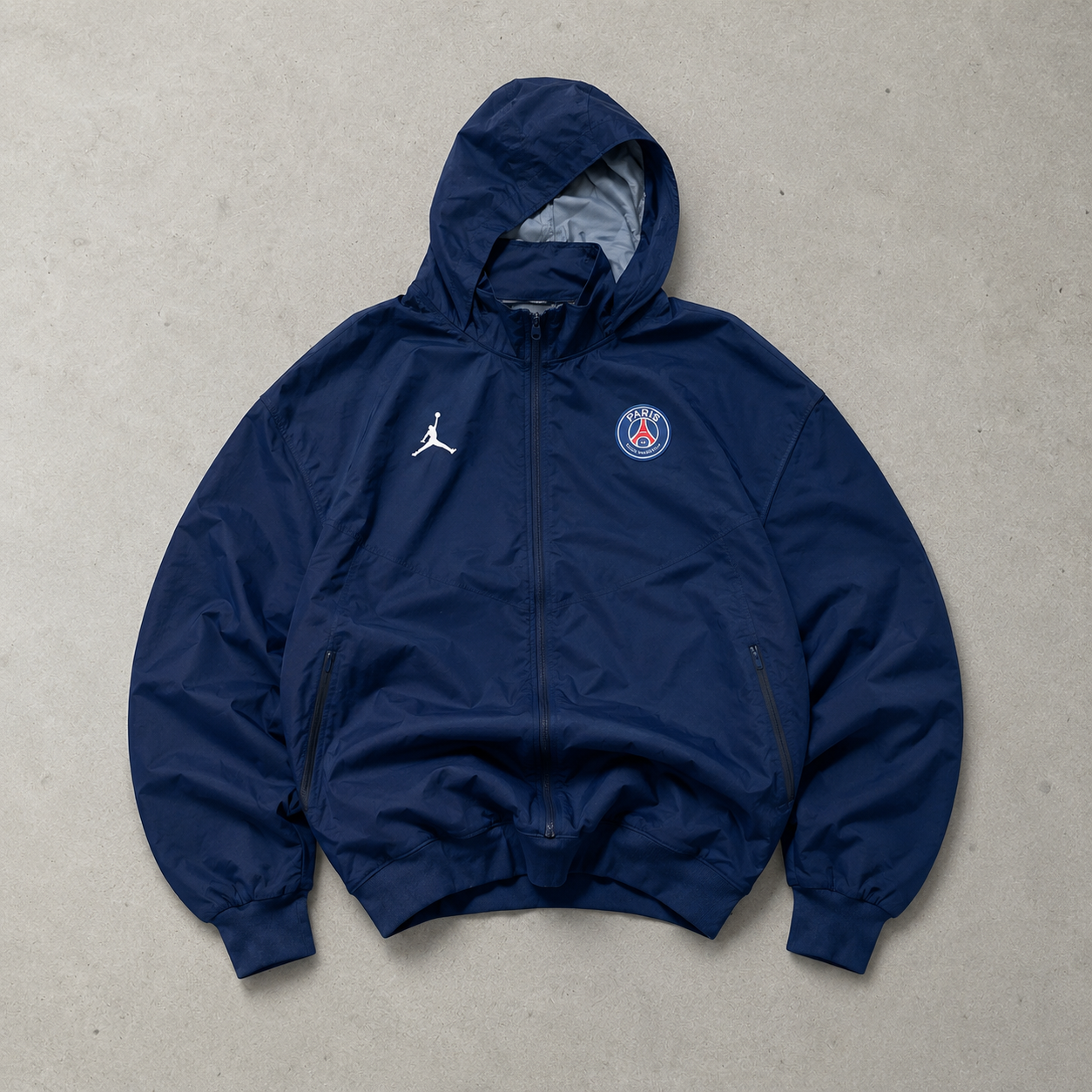 PSG Nike Windbreaker Marineblau, Blau Rare (L) Stitched Logo
