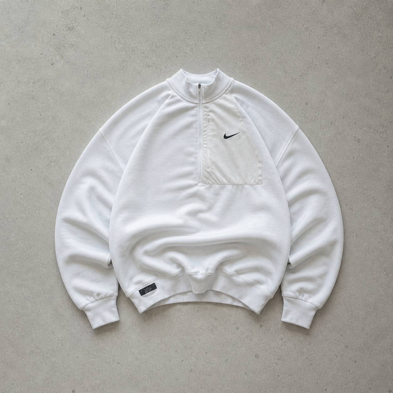 Nike Streetwear Piece Creme, Weiß Rare (L) Stitched Logo