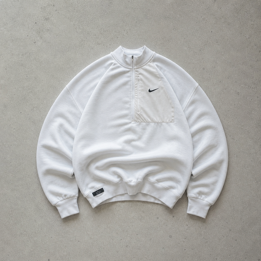 Nike Streetwear Piece Creme, Weiß Rare (L) Stitched Logo