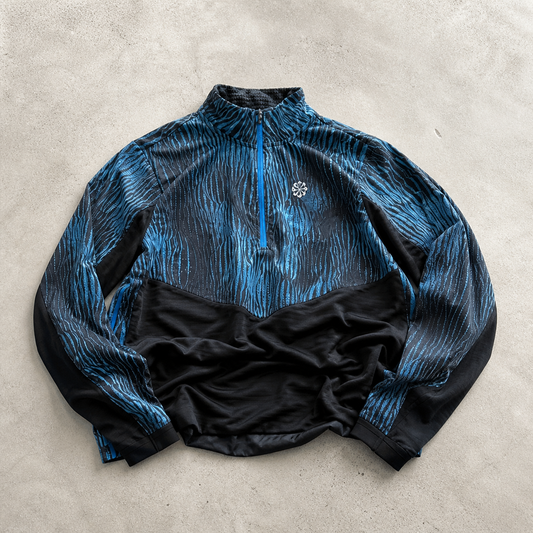 Nike Fleece Jacket Schwarz, Marineblau Rare (M) Stitched Logo
