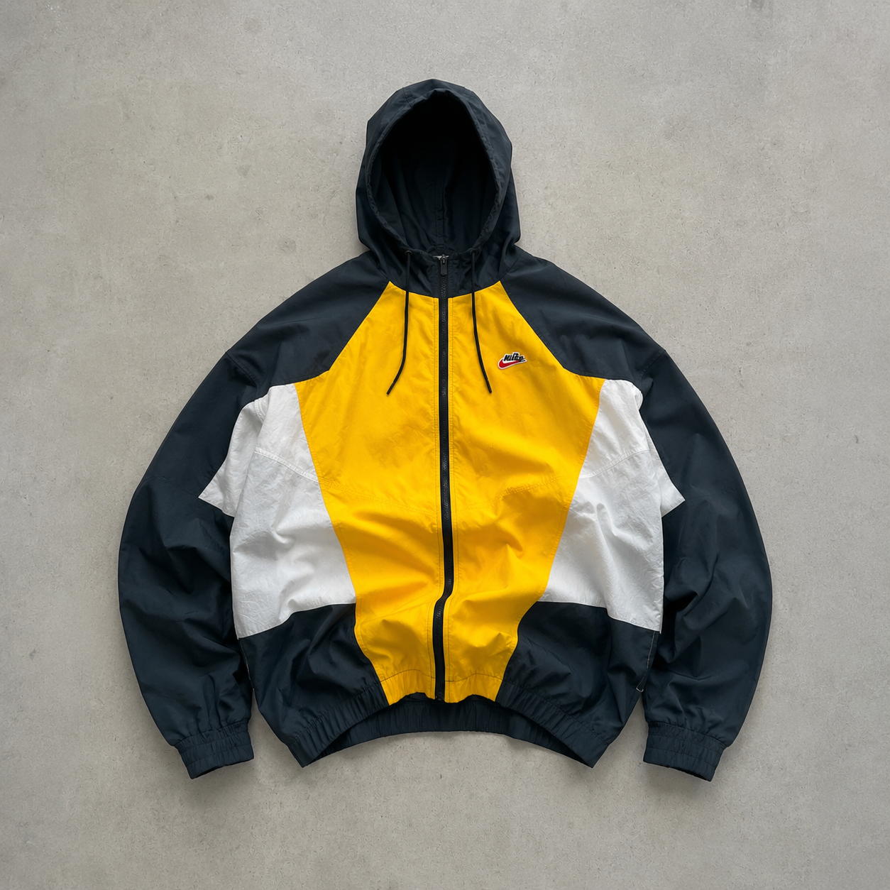 Retro Nike Windbreaker Black, Orange Rare (M)