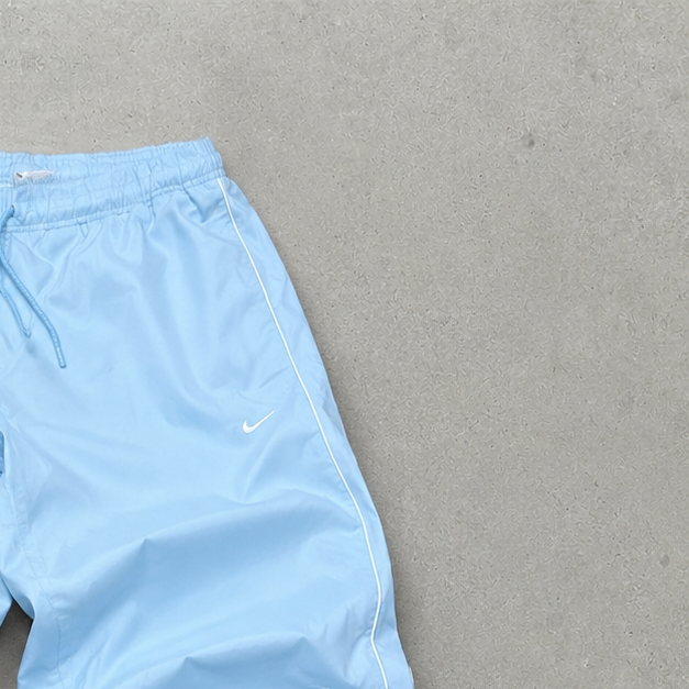 90s Y2K 2000 Nike Track Pants Weiß, Hellblau Limited (M)