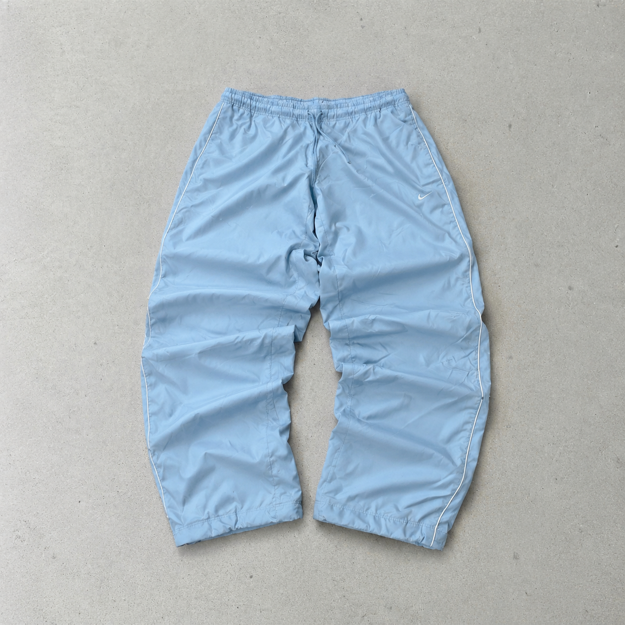 90s Y2K 2000 Nike Track Pants Weiß, Hellblau Limited (M)