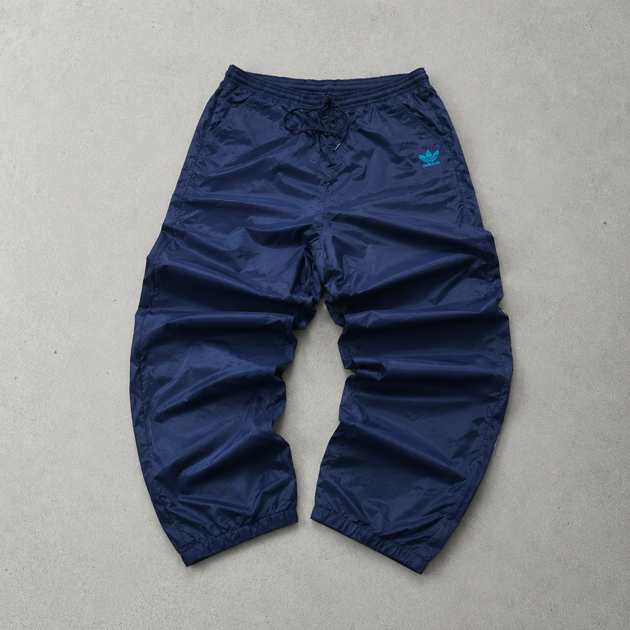 Y2K 80S Adidas Track Pants Marineblau Rare (L)